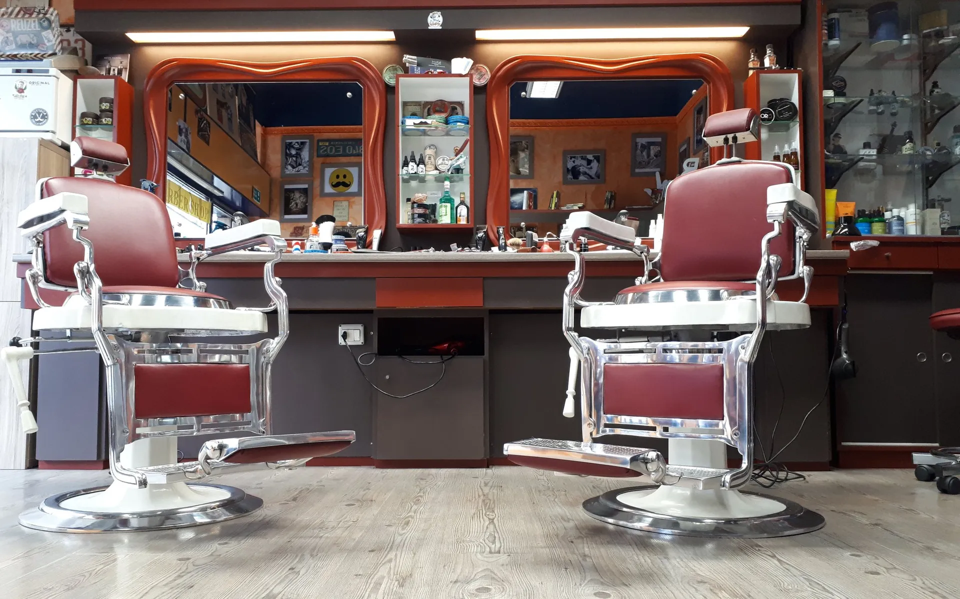 Le poltrone vintage della barberia Rupert